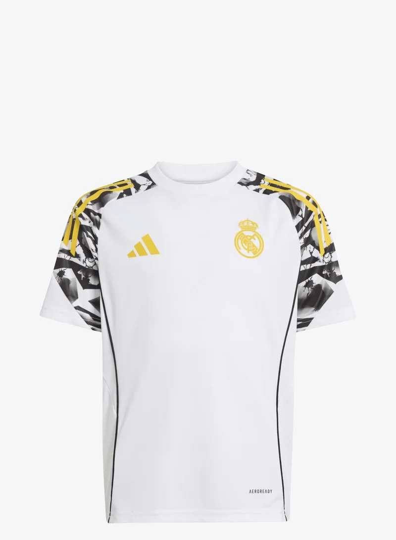 اديداس قميص البطولات الرياضي للأطفال مستوحى من ريال مدريد موسم 25/26 وAvengers من تشكيلة Tiro25 من أديداس