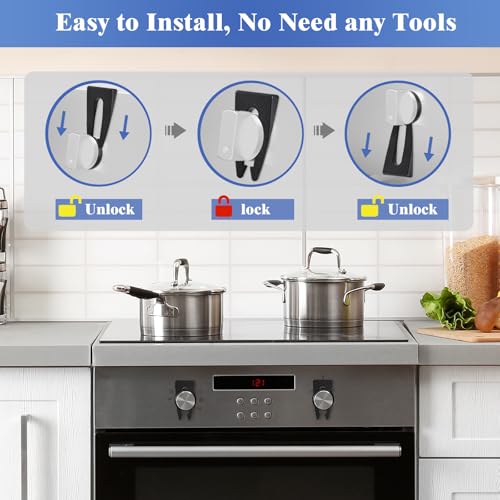 VZZNN 5 Pack Stove Knob Locks,Gas Stove Knob Lock for Baby Safety,Child and Pets Safety Guards,Prevent Children or Pets from Accidentally Turning on Gas Stove - Image 4