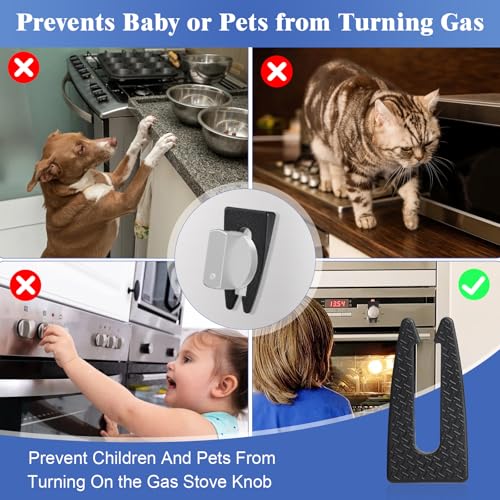 VZZNN 5 Pack Stove Knob Locks,Gas Stove Knob Lock for Baby Safety,Child and Pets Safety Guards,Prevent Children or Pets from Accidentally Turning on Gas Stove - Image 5