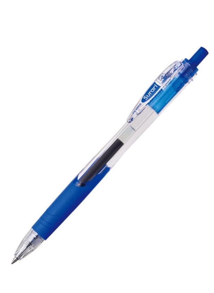 ZEBRA Surari Emulsion Ink Ball-point Pen 0.7mm Blue Pack Of 10  - Image 2