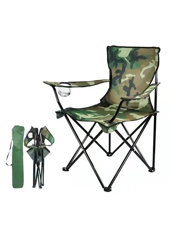 غاز كرسي تخييم قابل للطي محمول - كرسي صيد خارجي، 5 ألوان، خفيف الوزن، سعة 120 كجم، حامل أكواب - Image 1