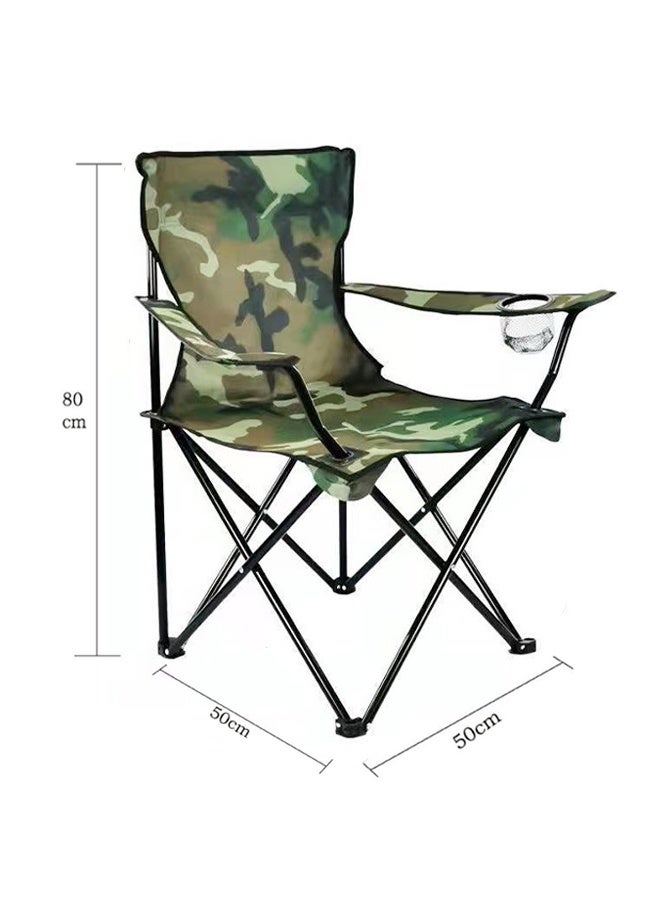 غاز كرسي تخييم قابل للطي محمول - كرسي صيد خارجي، 5 ألوان، خفيف الوزن، سعة 120 كجم، حامل أكواب - Image 2