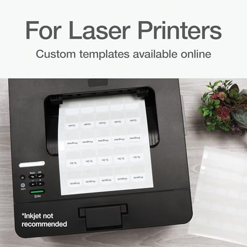 Redi-Tag Laser Index Tabs, Divider Tabs, Permanent Adhesive Index Labels, Customizable Divider Labels, Divider Labels for School, Home and Office, 1-1/8" x 1-1/4", White, 375 Tabs, (B39017) - Image 3