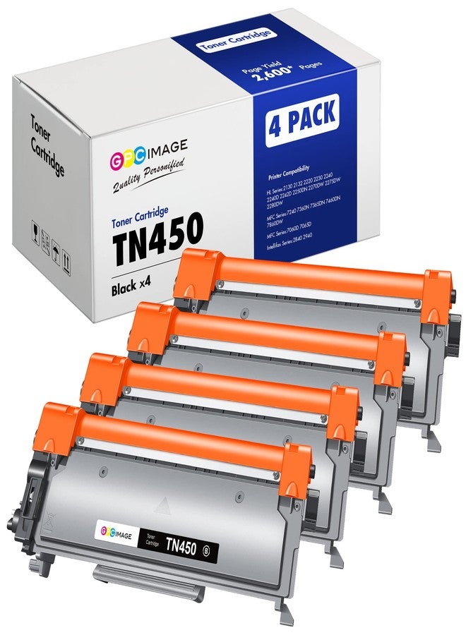 جي بي سي إيمدج عبوة من 4 خراطيش حبر بديلة من GPC لطابعات Brother TN450 وTN-450 وTN420 - Image 1