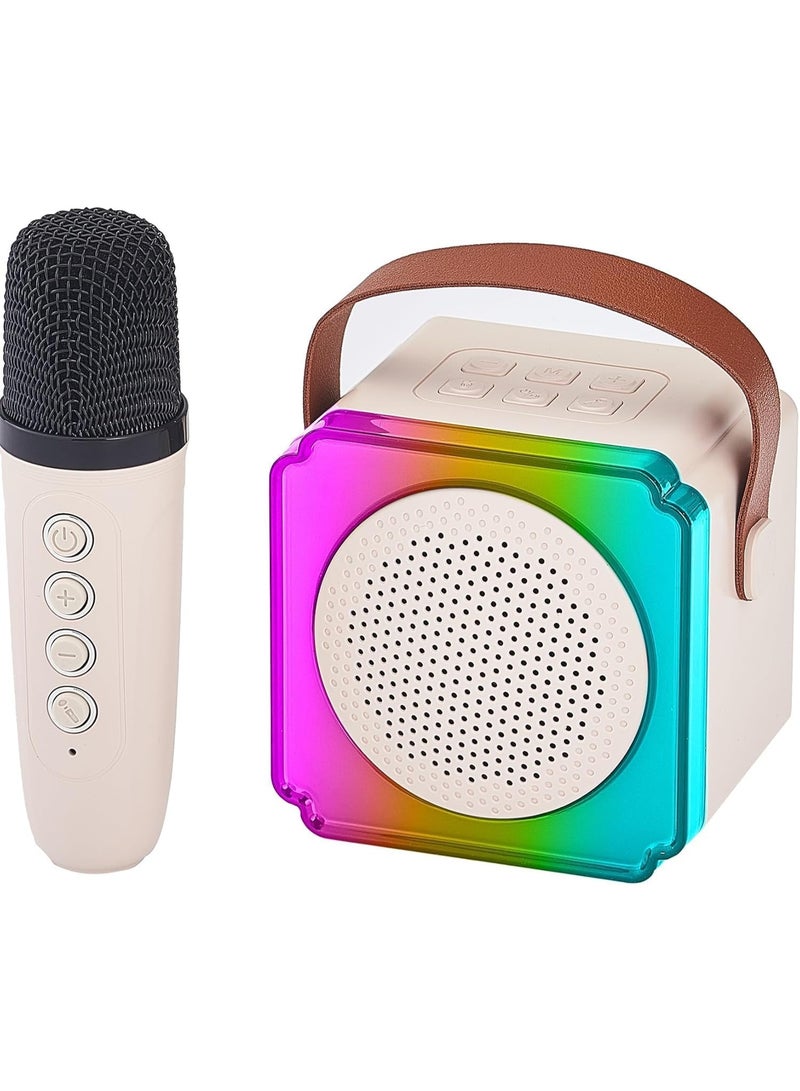 ROCK LIGHT S116 Wireless Karaoke Speaker Set, RGB Ambient Light, DSP Chip, HIFI Sound Quality, 3D Surround (Beige) - Image 1