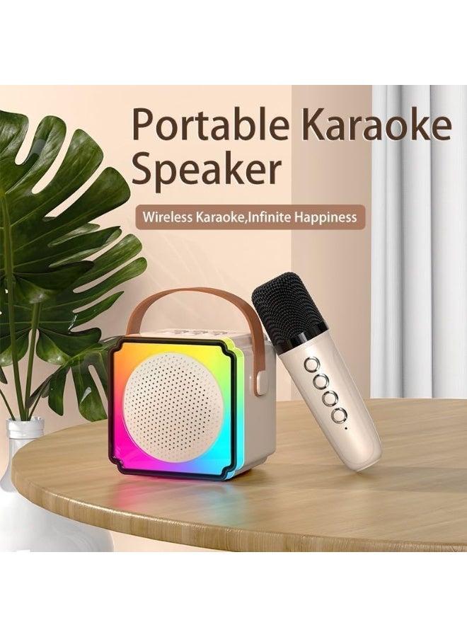 ROCK LIGHT S116 Wireless Karaoke Speaker Set, RGB Ambient Light, DSP Chip, HIFI Sound Quality, 3D Surround (Beige) - Image 3