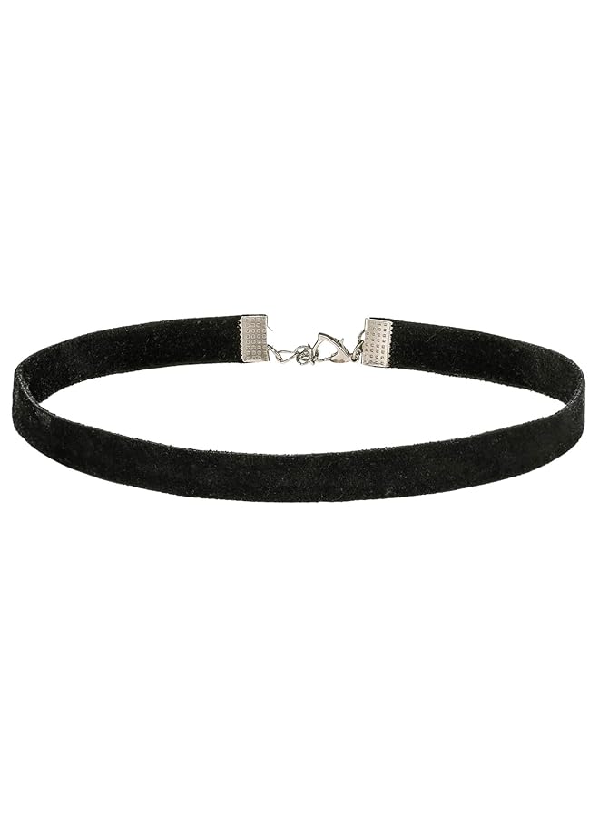 Alwan Velvet Ribbon Black Color Choker Necklace For Women Ee3731Na - Image 1