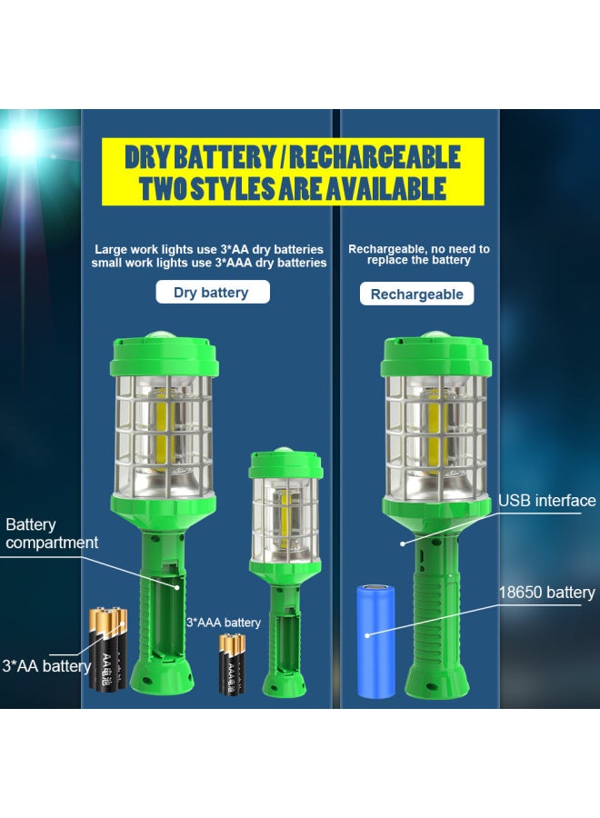 Outdoor LED Rechargeable Auto Repair Work Light Site COB Lighting Emergency Mobile Super Bright Light Machine Tool Repair Light-Power:Hb2699b Small 3aa Dry Battery - Image 3