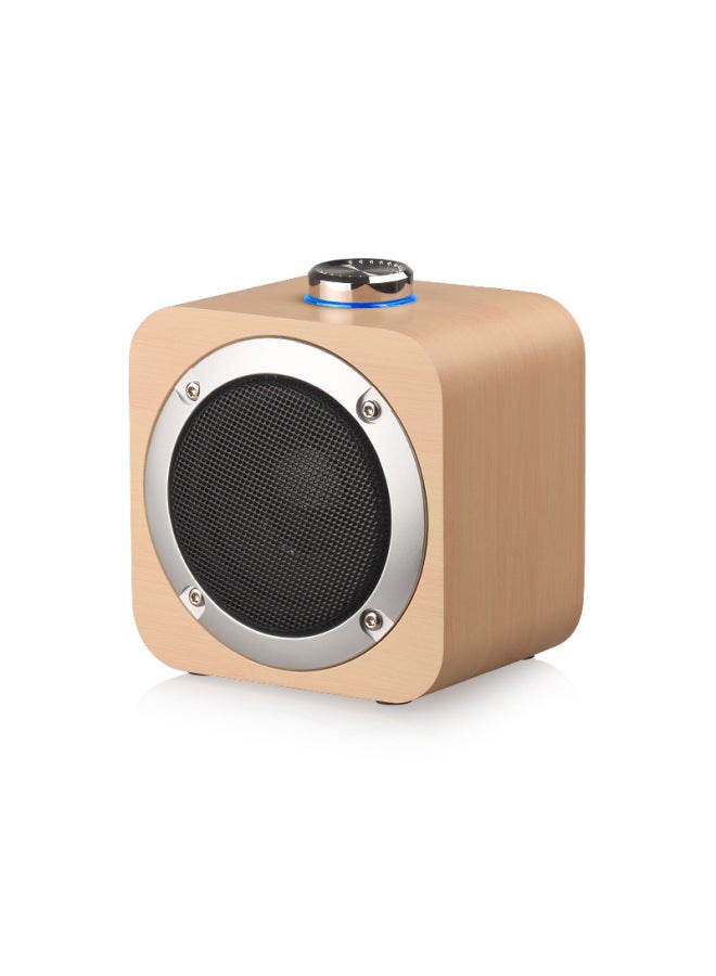 Neutral Wooden Wireless Stereo Tws Interconnected Bluetooth Speaker Mini High Quality Portable Desktop Subwoofer Small Sound - Image 1