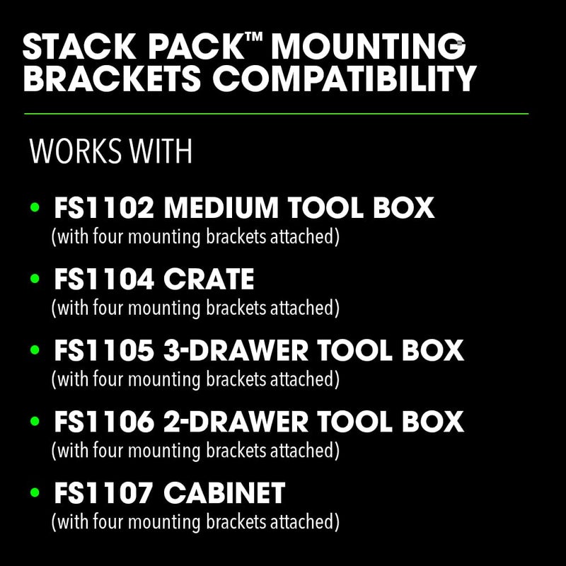 FLEX STACK PACK Storage System Mounting Brackets (4 Pack) - FS1505-4 - Image 5