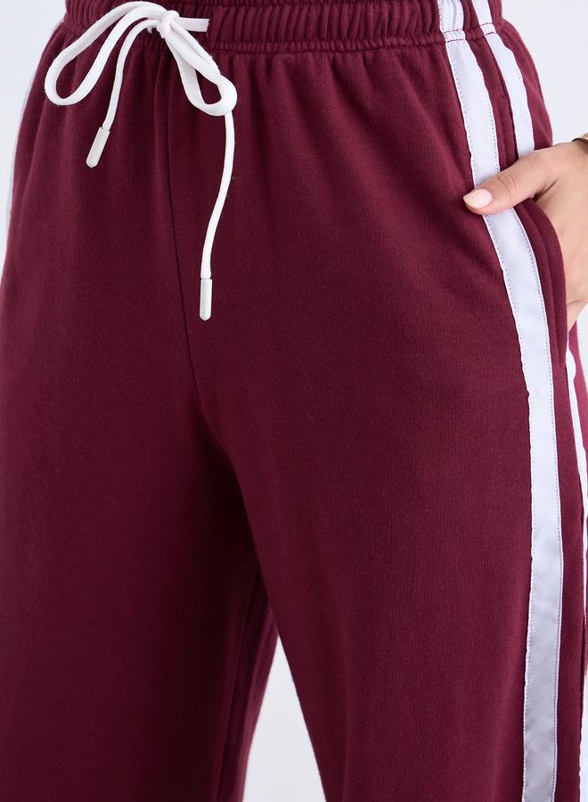 ستايلي جوغر بأرجل واسعة وأشرطة جانبية مع درزات - Image 4