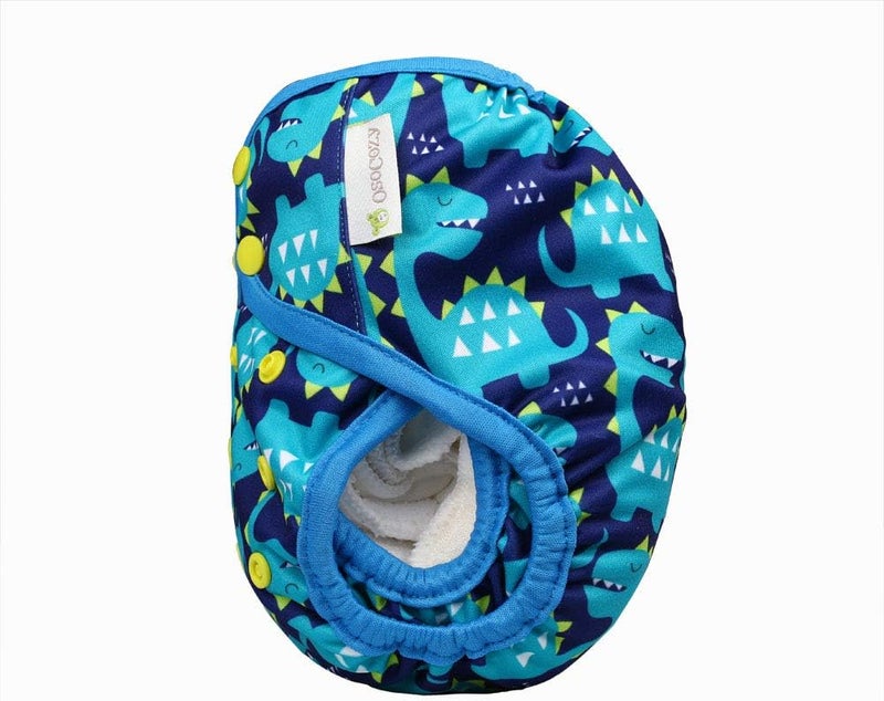 OsoCozy One Size Cloth Diaper Covers - Adjustable Snap Fit & Double Leg Gussets for Baby Boys & Girls from 8-35 Pounds. Use with Prefold, Flat or Fitted Cloth Diapers. - Image 3