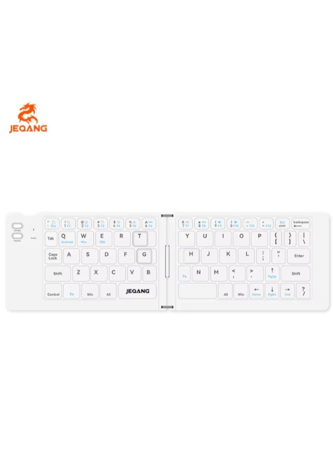 جيكانغ لوحة مفاتيح قابلة للطي لاسلكية JEQANG JB-828 مزودة بتقنية البلوتوث ولوحة مفاتيح لاسلكية قابلة للطي للهواتف اللوحية التي تعمل بنظام IOS/Android/Windows iPad لوحة مفاتيح لاسلكية قابلة لإعادة الشحن وقابلة للطي ولوحة مفاتيح قابلة للطي للأجهزة اللوحية تصميم قابل للطي للهاتف والكمبيوتر - Image 1