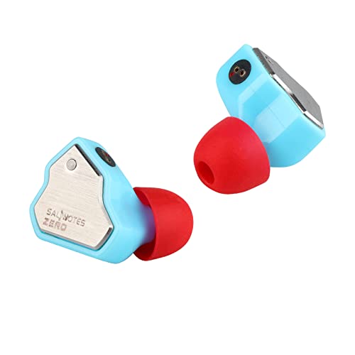 Linsoul 7Hz Salnotes Zero HiFi 10mm Dynamic Driver in-Ear Earphone IEM with Metal Composite Diaphragm Stainless Steel Faceplate Detachable 2Pin OFC Cable (Blue, with Mic, 3.5mm) - Image 3
