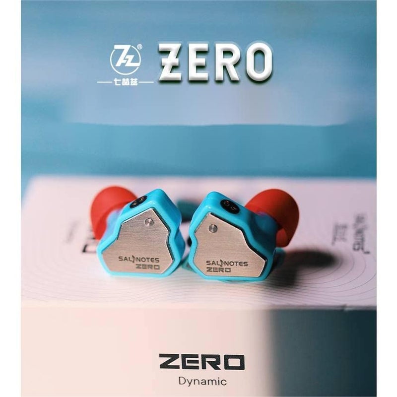Linsoul 7Hz Salnotes Zero HiFi 10mm Dynamic Driver in-Ear Earphone IEM with Metal Composite Diaphragm Stainless Steel Faceplate Detachable 2Pin OFC Cable (Blue, with Mic, 3.5mm) - Image 5