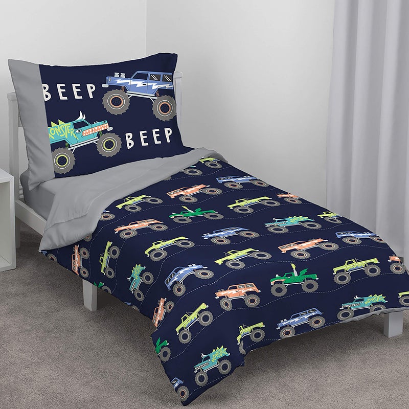 Carter's Monster Truck 4 Piece Toddler Bed Set - Image 1