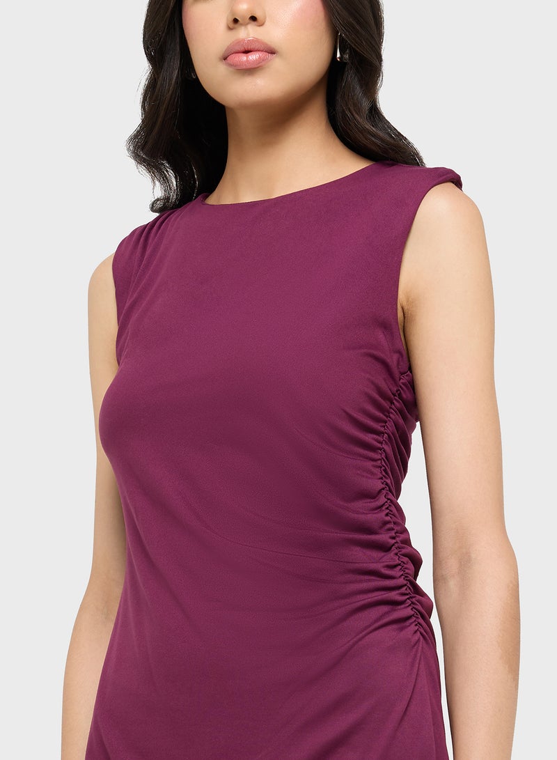 جينجر فستان ضيق بتفاصيل روكيه - Image 3