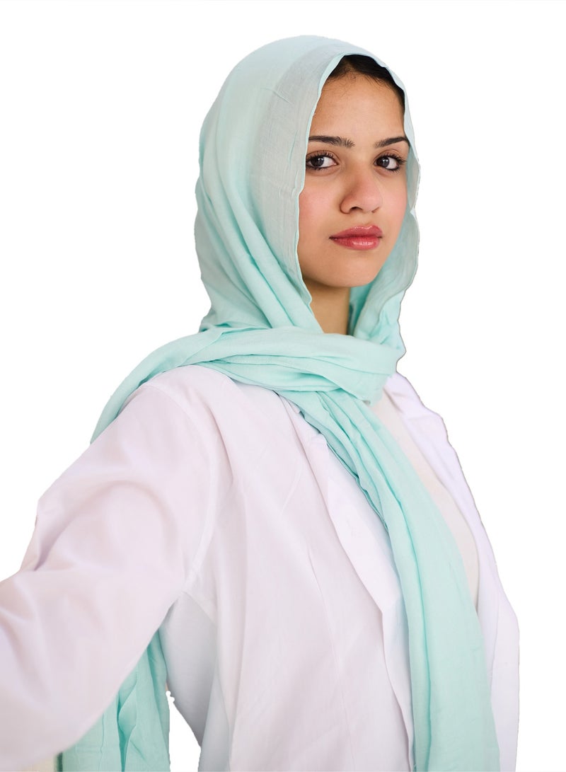 فلاور طرحة قطن مودال سادة - منيت - Image 2