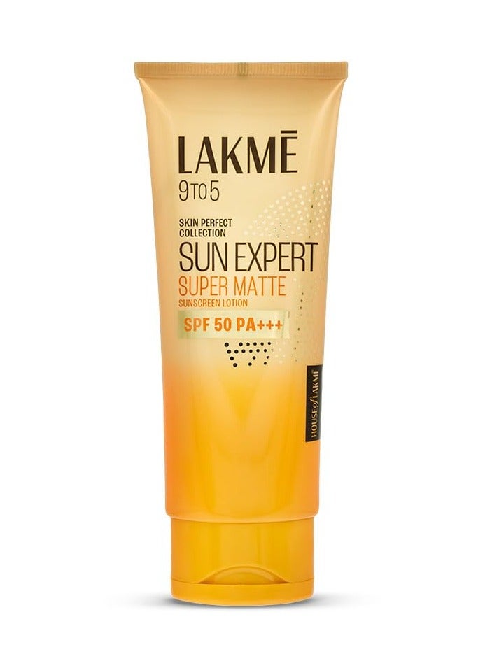 LAKME Lakme Sun Expert SPF 50 PA++ Ultra Matte Lotion Sunscreen, Blocks Upto 97% Harmful Sunrays, 50 ml - Image 1