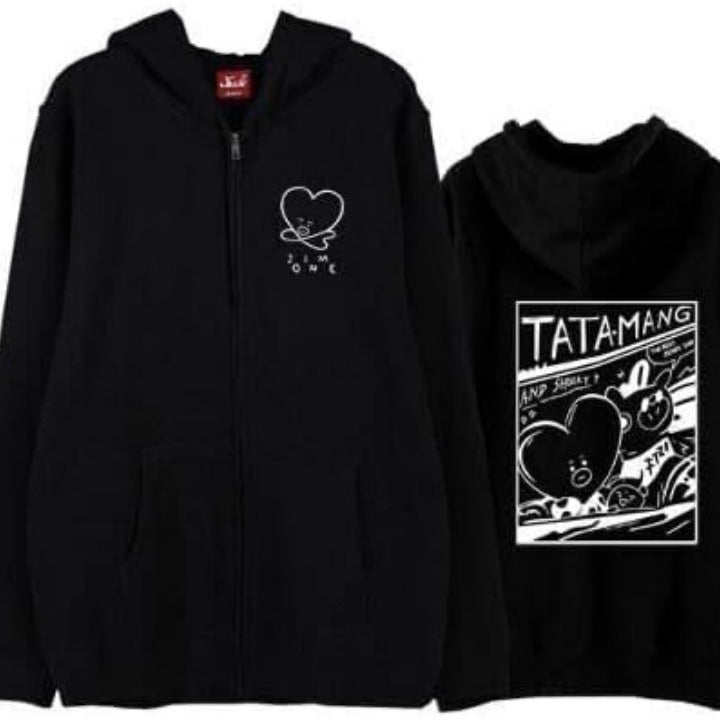 2022 Zipper New Sweater Kpop Trendy Combination Long Sleeve Pullover Casual Loose Hoodie Men And Women - Image 3