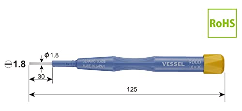 VESSEL Ceramic Adjustment Screwdriver -1.8 x 30 9000 - Image 2