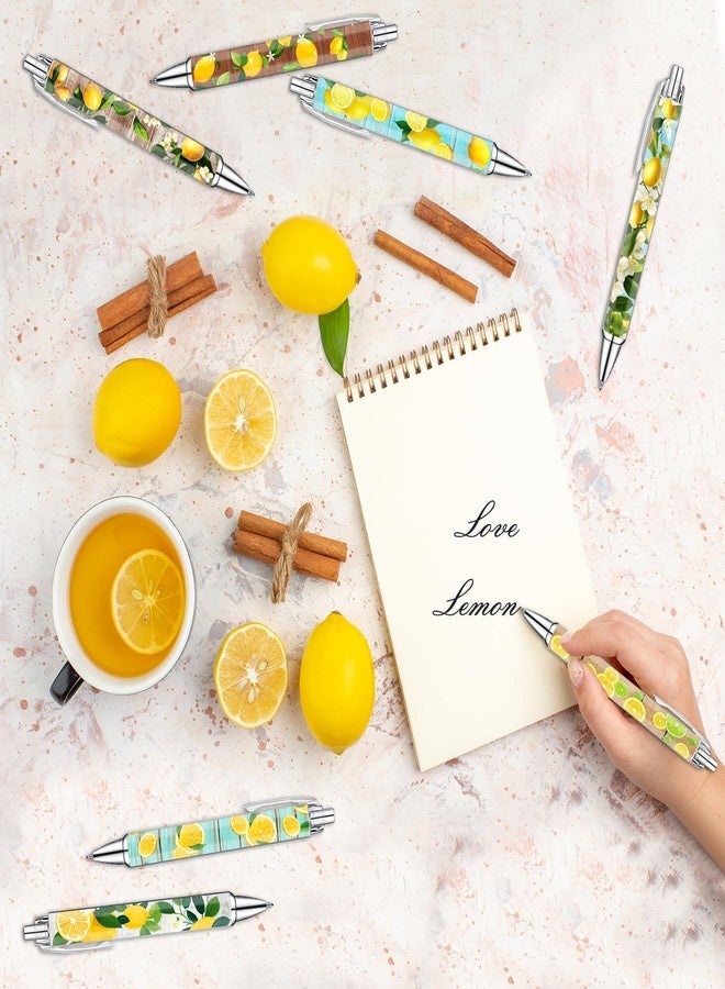 Idealmuzik Lemon Pens Set – Fun Citrus-Themed Pens for Girls, Students, and Stationery Lovers – Smooth Writing Ballpoint Pens for School, Journaling, or Gifts – Bright and Cheery Design, 8 Pack - Image 4