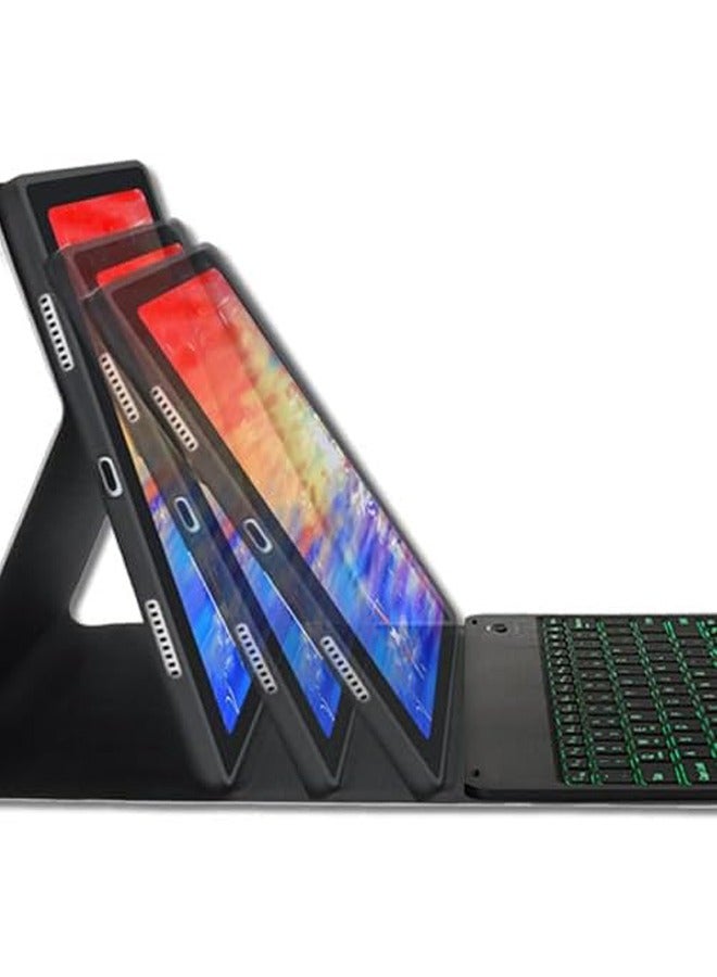 General Keyboard Case Compatible with Lenovo Tab P12 12.7'' 2023,7 Color Backlit Keyboard with Mouse,PU Stand Cover for Tab P12 12.7 Inch Tablet  - Image 2