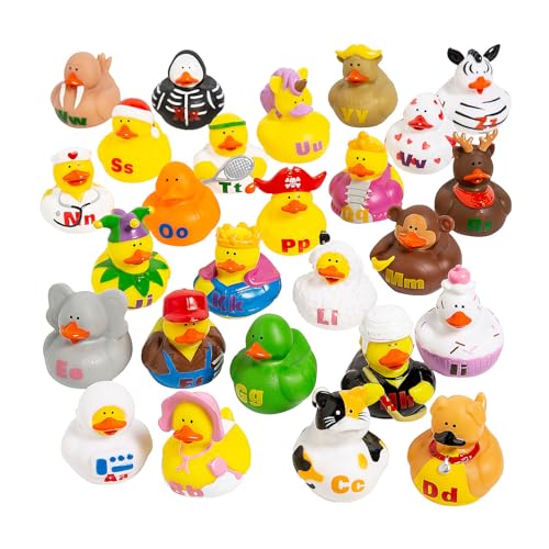 Fun Express Abc's Rubber Duckies - 26 Pieces - Educational and Learning Activities for Kids - Image 1