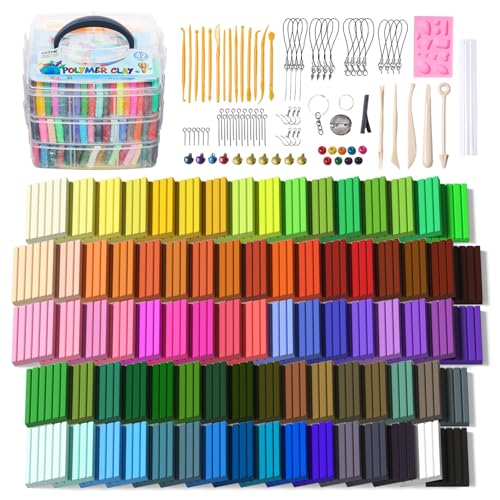 ARTME Polymer Clay, ARTME 82 Colors Clay Kit, Oven Bake Modeling Clay, Creative Polymer Clay Kit with Sculpting Tools and Jewelry Accessories, Non-Toxic, Ideal DIY Clay Gifts for Adults and Teens - Image 1