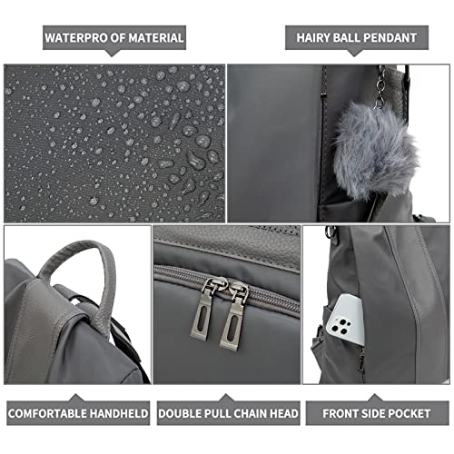 PINCNEL Women Backpack Purse Waterproof Nylon Anti-theft Rucksack Lightweight Shoulder Bag - Image 5