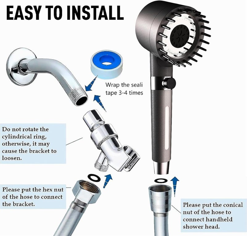 ALKAYAN Filtered Shower Head with Handheld 3 Spray Modes High Pressure Shower Head wi... - Image 5