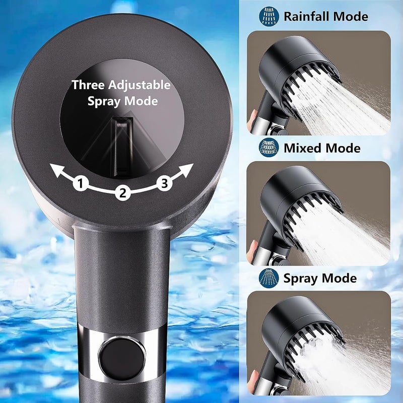 ALKAYAN Filtered Shower Head with Handheld 3 Spray Modes High Pressure Shower Head wi... - Image 3