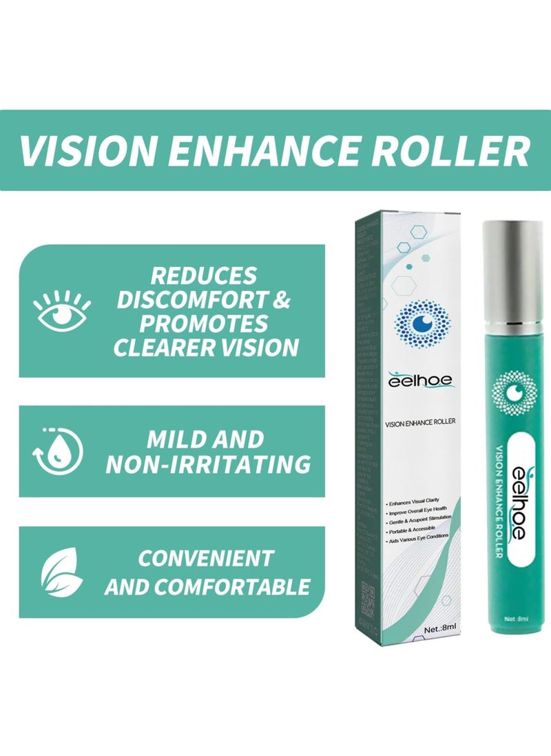 EELHOE - Vision Enhance Roller, Ophthlamed Vision Enhance Roller, Eye Massage Roller, Relieve Eye Strain, Enhances Visual Clarity, Eye Massage to Relieve Fatigue and Improve Vision (1PC) - Image 1