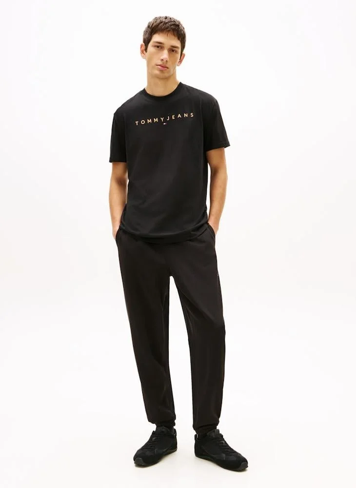 TOMMY JEANS  Linear Logo Embroidery Jersey T-Shirt for Men | Best Price UAE
