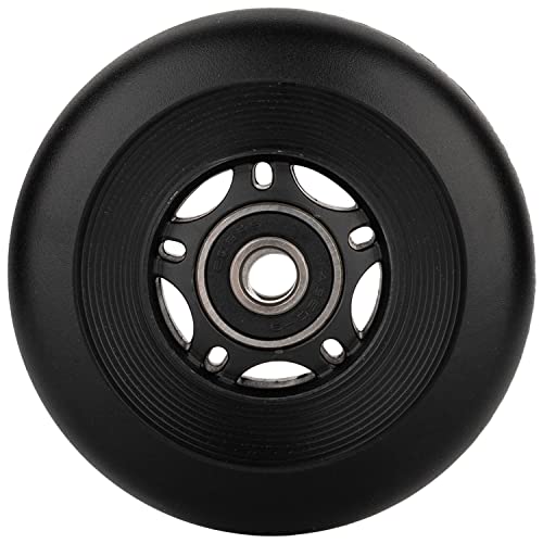 AOWESM Inline Skate Wheels 80mm 76mm 72mm 85a Outdoor Indoor Black Blue Red Roller Hockey Blades Replacement Wheels w/Bearings ABEC-9 and Floating Spacers (4-Pack) (Black, 76mm) - Image 4