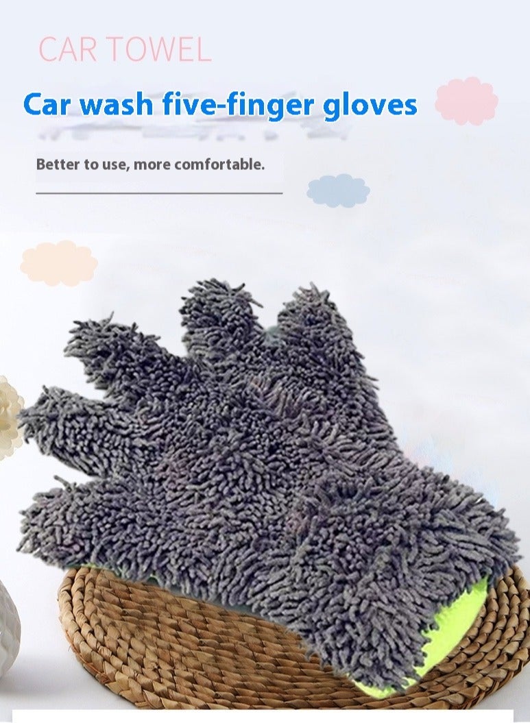 Car Wash Mitt, 2 Pcs Microfiber Car Wash Mitt Scratch Free, Premium Double Sided Car Wash Mitt, Wash Mitts For Car Washing, Trucks, Suvs, Motorcycles - Image 2