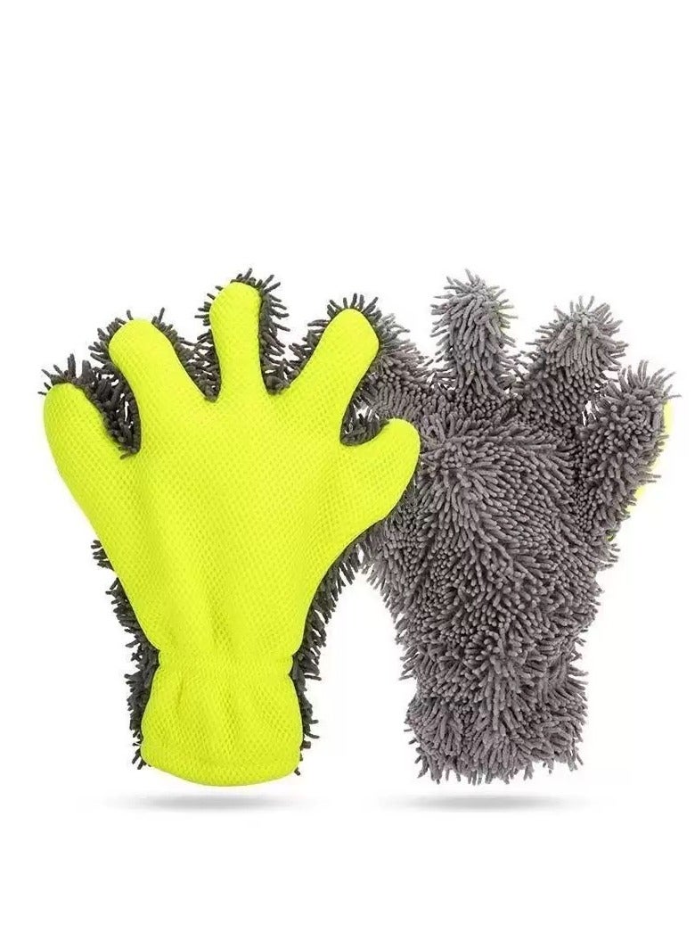 Car Wash Mitt, 2 Pcs Microfiber Car Wash Mitt Scratch Free, Premium Double Sided Car Wash Mitt, Wash Mitts For Car Washing, Trucks, Suvs, Motorcycles - Image 1