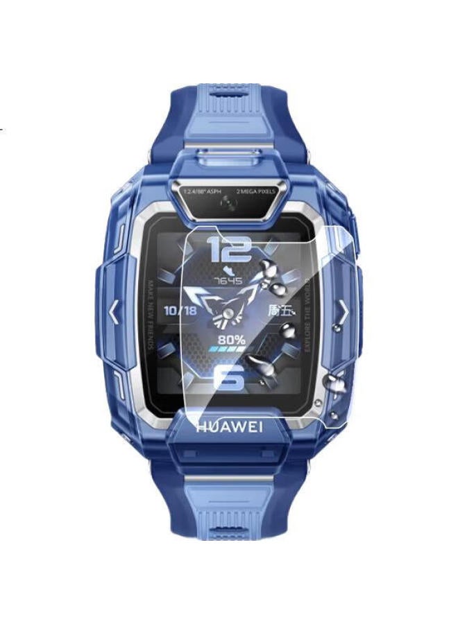 Ten Flashes Shan [Three-Piece Deluxe Set] Huawei Children'S Watch 5Pro Tempered Glass Screen Protector, Full Coverage Protective Film For Children'S Phone, Compatible With 5/5X/5Xpro/4X4Pro/3Pro Glass Film - Image 3