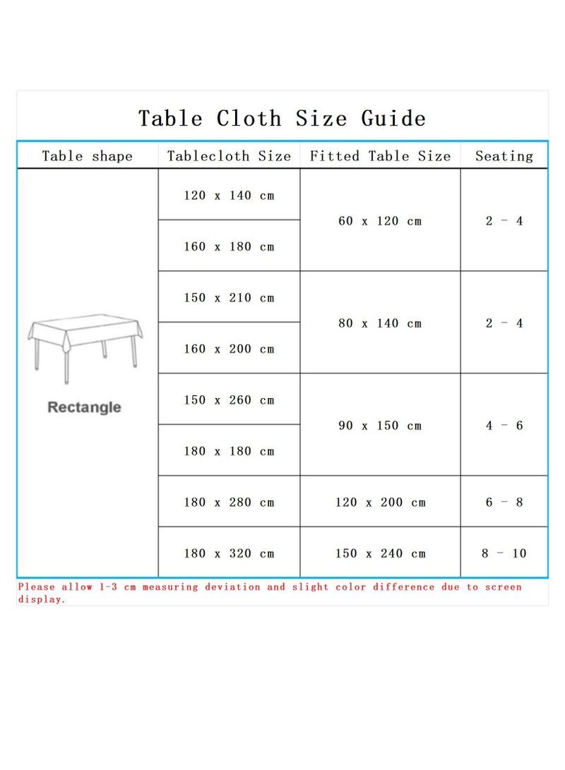 Bluejw 1-Piece Solid Pattern Table Cloth Light Green  - Image 4