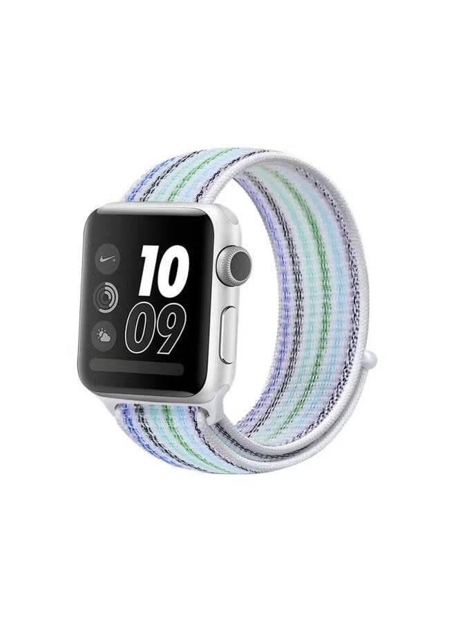 Ozone Replacement Band For Apple Watch Series 4/3/2/1 40/38 mm White/Blue/Green 