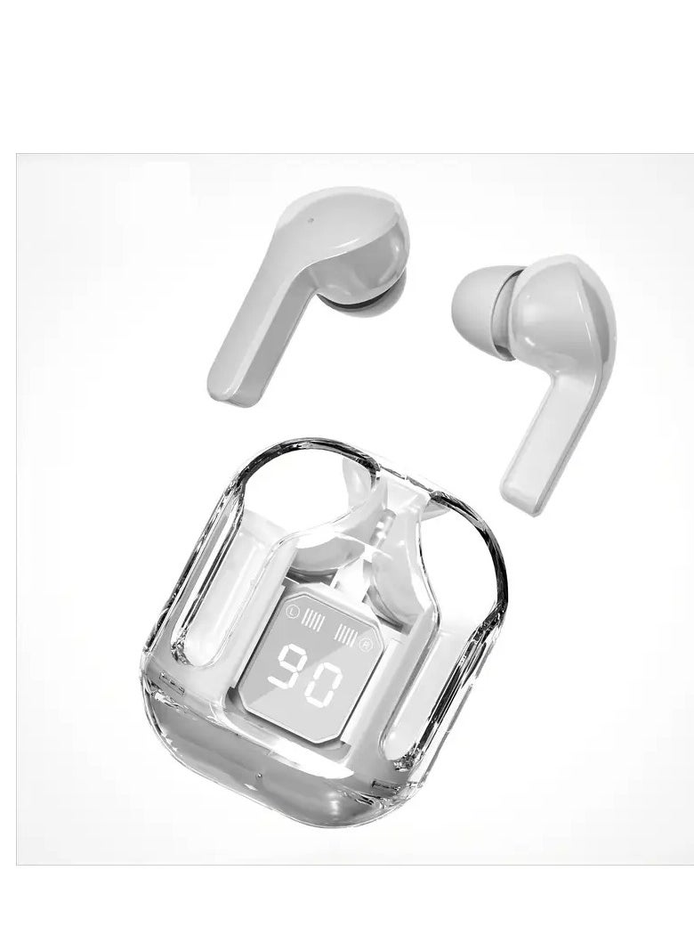 alimoto - TWS Wireless Earphones with Digital Display white - Image 1