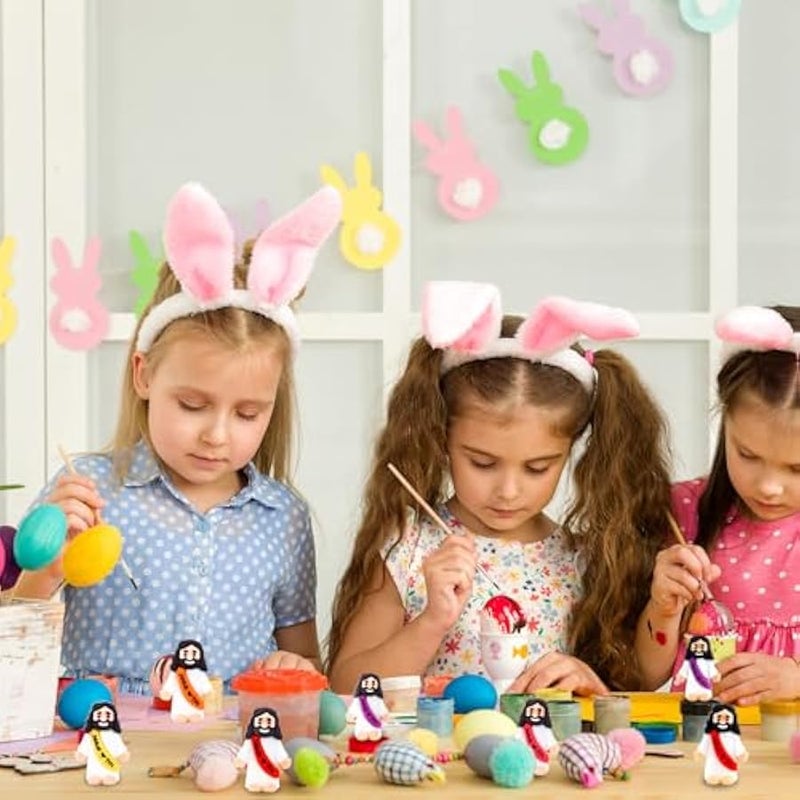 يورسكيتووس 25 قطعة من مجسمات يسوع الصغيرة بالجملة من مجسمات يسوع تحبك الصغيرة، العاب يسوع مطاطية صغيرة لاخفاء الجيب، دمية يسوع مصغرة لحشو بيض عيد الفصح، هدايا الحفلات الدينية - Image 3