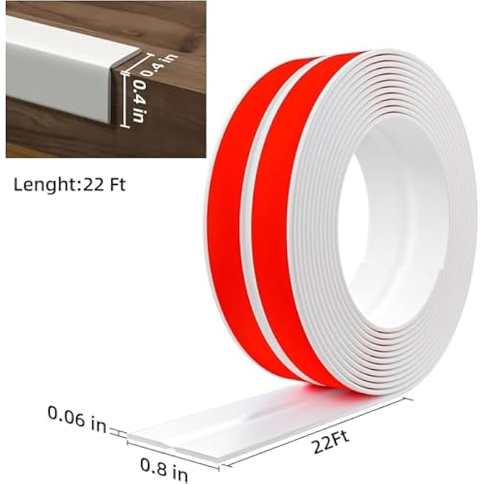 6 PCS WALL CORNER PROTECTOR, PEEL AND STICK WALL TRIM MOLDING, SELF ADHESIVE WALL CORNER GUARD&EDGE PROTECTOR, INSIDE & OUTSIDE CORNER MOULDING TRIM FOR WALL EDGE CORNER,CEILING,COUNTER - Image 2