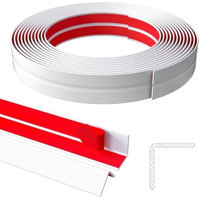 6 PCS WALL CORNER PROTECTOR, PEEL AND STICK WALL TRIM MOLDING, SELF ADHESIVE WALL CORNER GUARD&EDGE PROTECTOR, INSIDE & OUTSIDE CORNER MOULDING TRIM FOR WALL EDGE CORNER,CEILING,COUNTER - Image 1