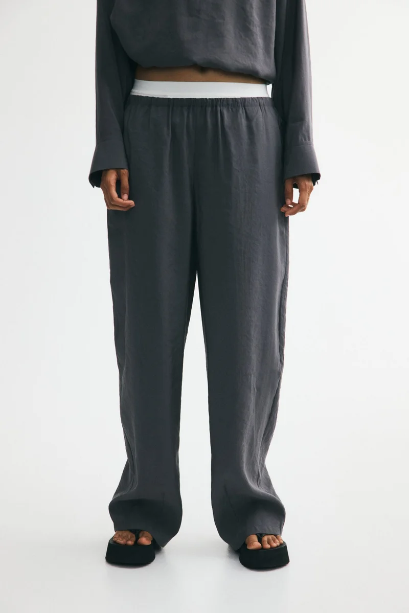 H&M Modal-blend barrel trousers