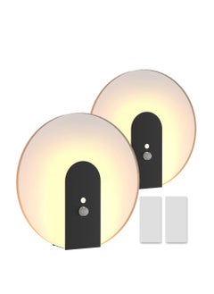 SYOSI SYOSI, LED Touch Wall Sconces, Rechargeable or Battery Powered Cordless Magnetic Wall Light with Motion Sensor Acrylic Decorative Wall Lamp, 3000K Warm Light, 2 Pack  - Image 1