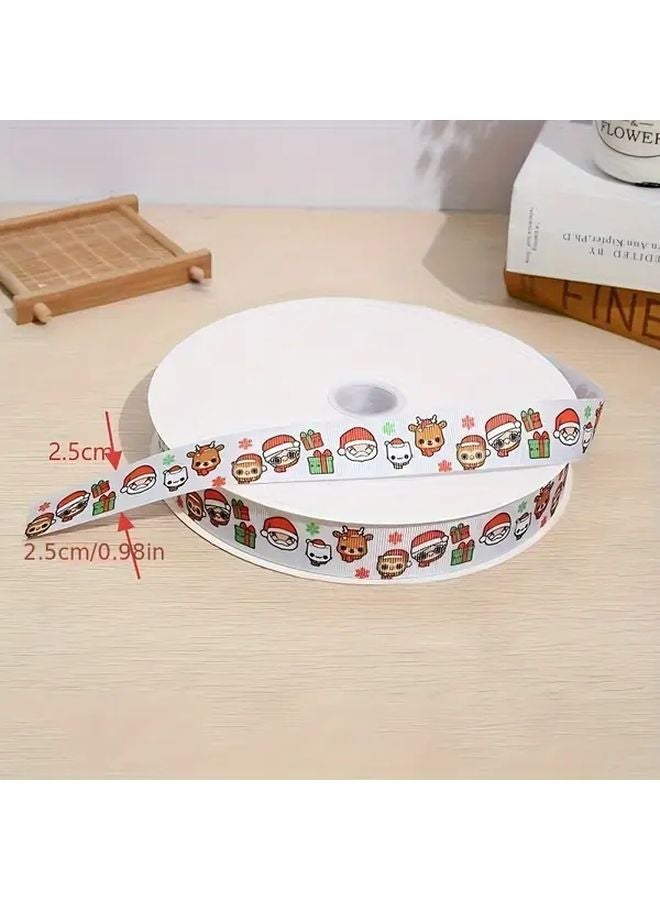 Christmas Ribbon 5 Yards 2 5cm Polyester No 4 For Gift Wrapping Crafts Decor - Image 4