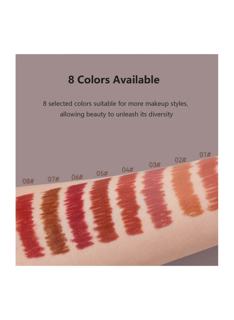 DEROL - Lip Liner Pencil Neutral Matte Nude Velvet Non-Stick Cup Waterproof Smooth Stain Clear Talk Cork Color Soft Spoken Slim Whirl Rotating Cutting Easy To Use Professional Makeup For Women - Image 1