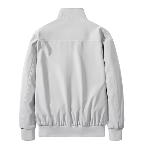 URBANFIND Men's Sports Shell Jacket Lightweight Windbreaker Outdoor Recreation Coat US XL Gray - Image 3