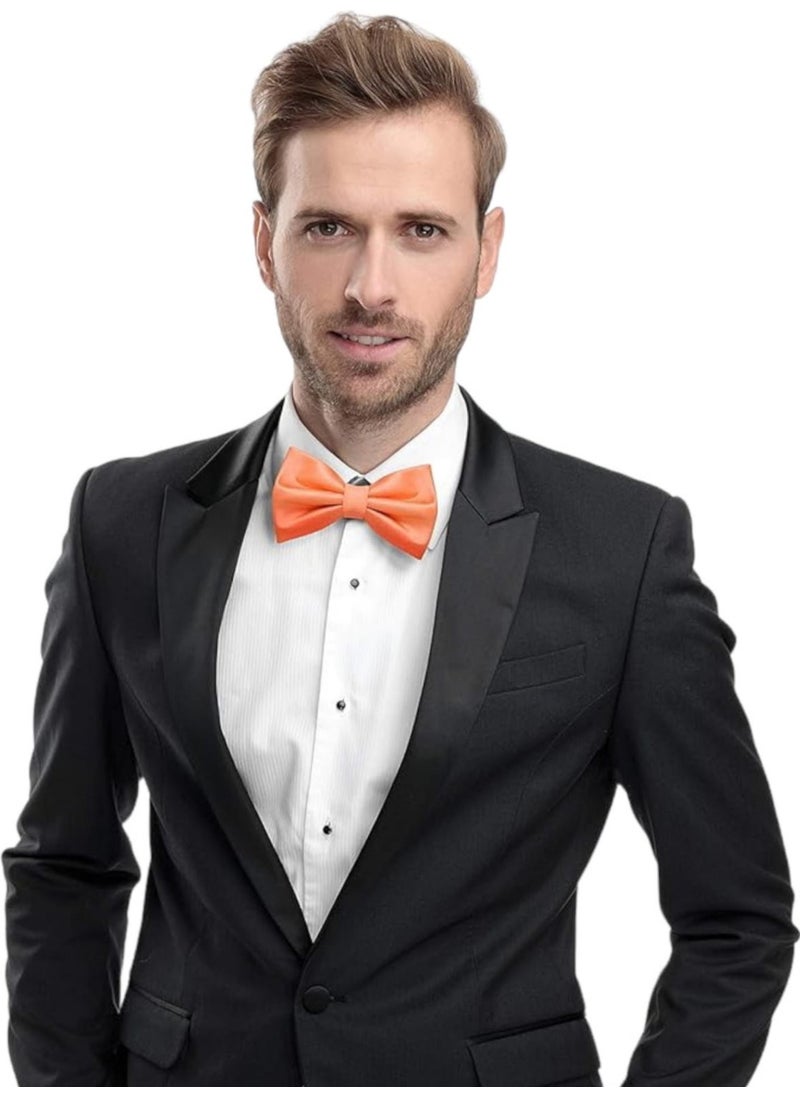 Trenderrs Men's Solid Color Satin Bow Tie  - Image 1